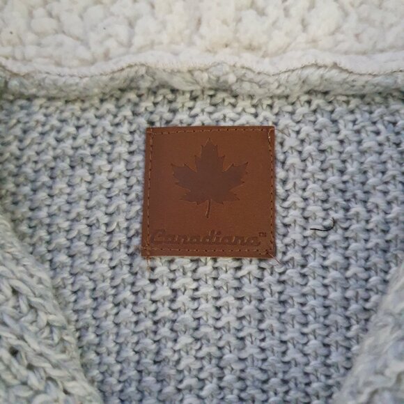 Canadiana Hooded Cable Knit Baby Cardigan Size 3-6 Months - Picture 5 of 7